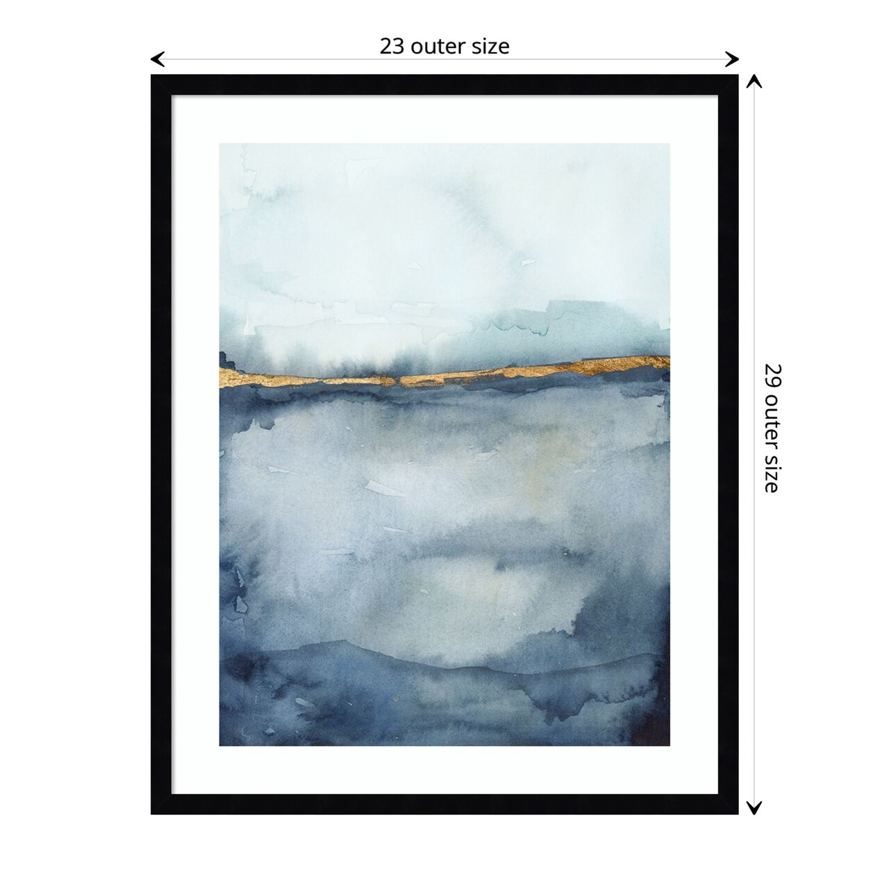 Coastal Horizon II by Victoria Borges Wood Framed Wall Art Print
